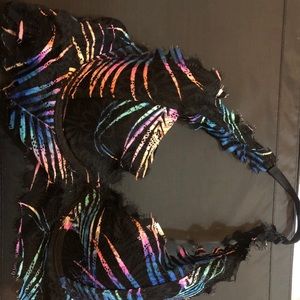 Floral halter bralette